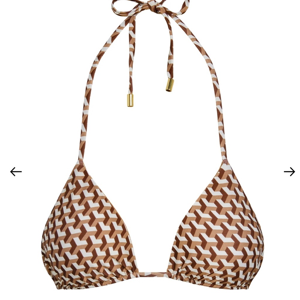 NWT Monday Swimwear Palma Top - Husk Geo